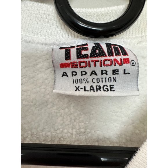Vintage 90s Team‎ Edition Apparel White Cotton Men's Crew Neck Pullover size XL - Picture 2 of 3